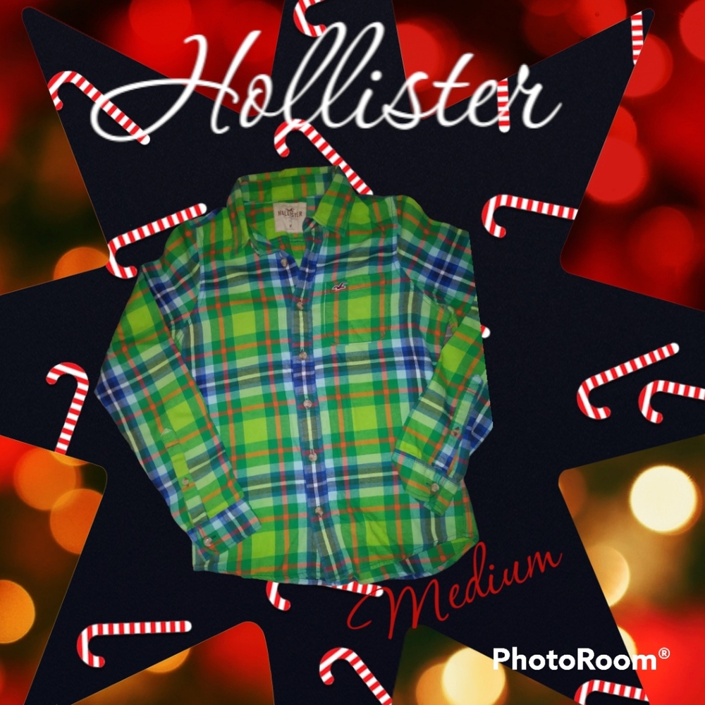 💚Hollister💙Green Flannel💚